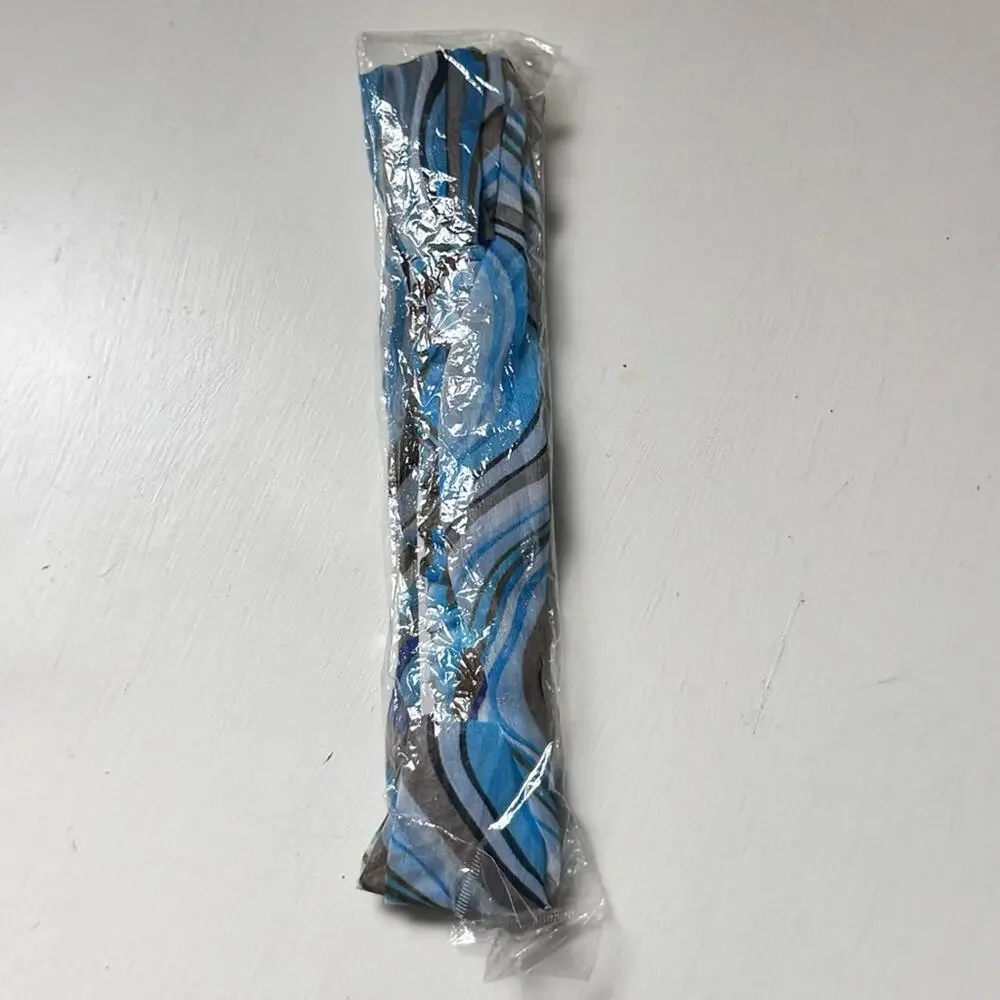Blue and Gray Patterned  Stretchy Hair Accessories Headband New in Package
